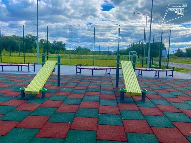 В деревне 1-е Цветово Курского района открыли новую спортивную площадку