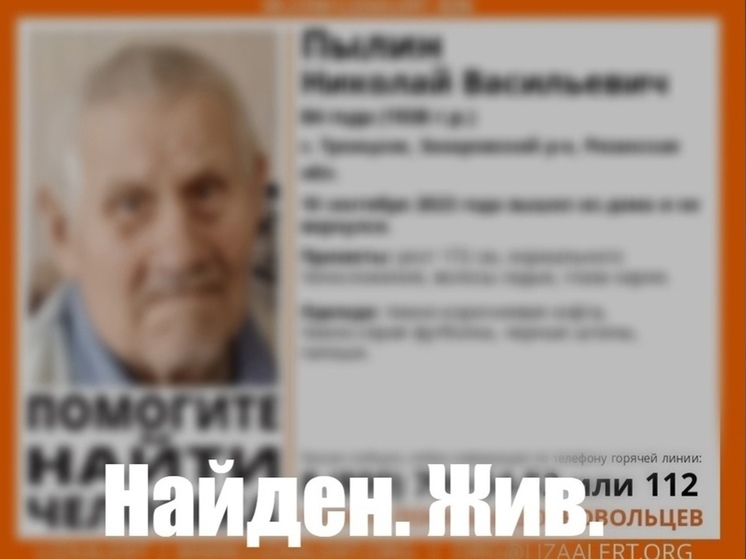 Пропавшего в Захаровском районе Рязанской области 84-летнего пенсионера нашли
