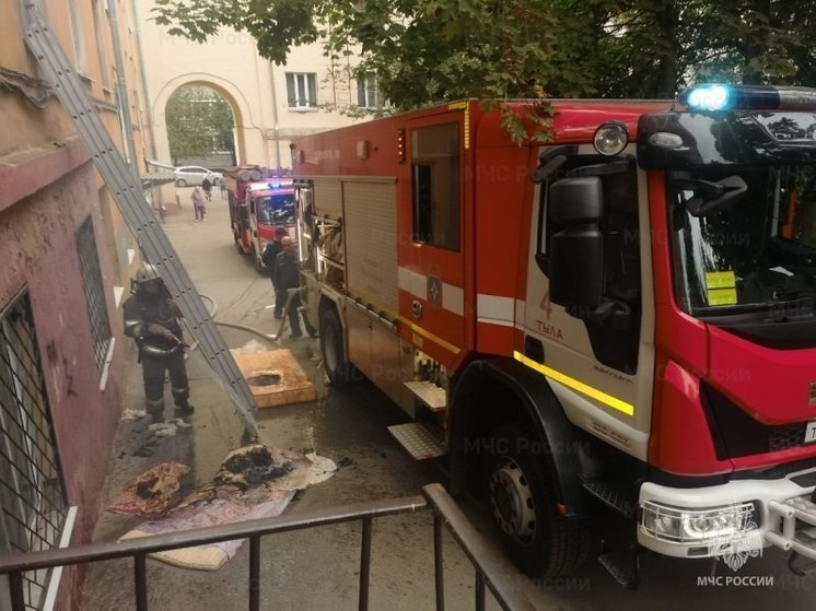 В Туле во время пожара пострадали постельные принадлежности