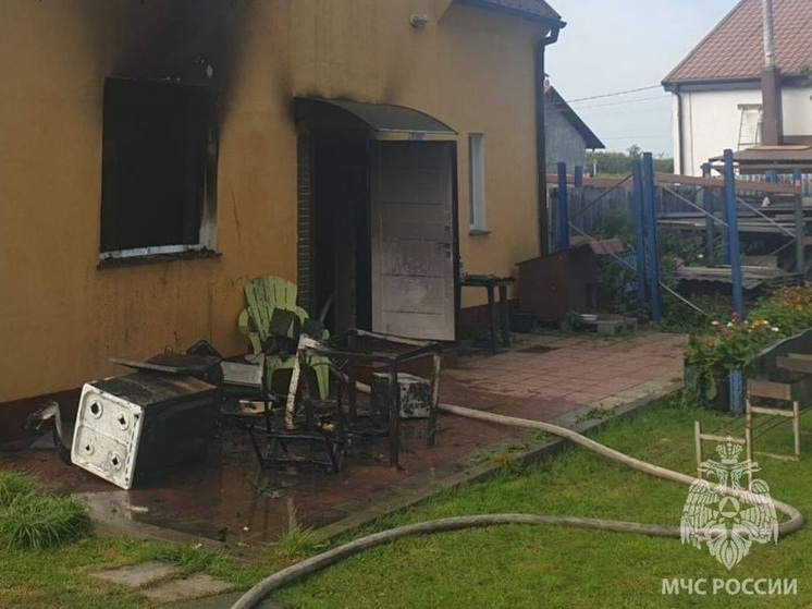 Пожарные ликвидировали возгорание в частном доме Ласкино