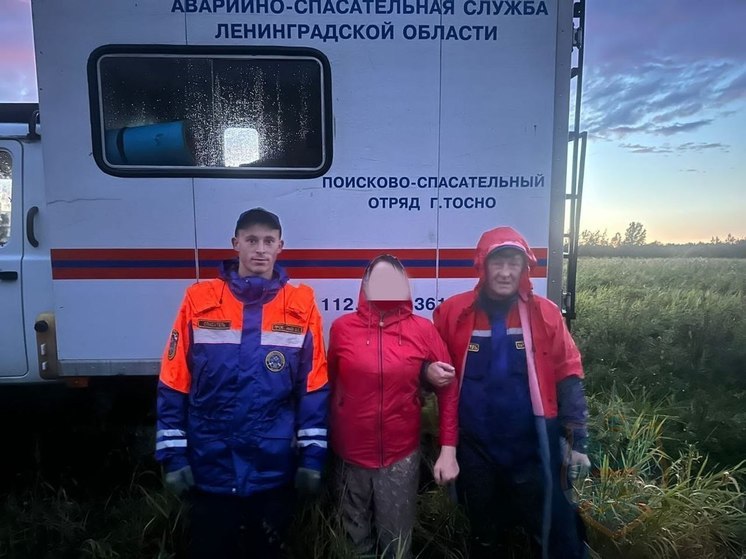 Спасатели помогли женщине, заблудившейся в лесу в Киришском районе
