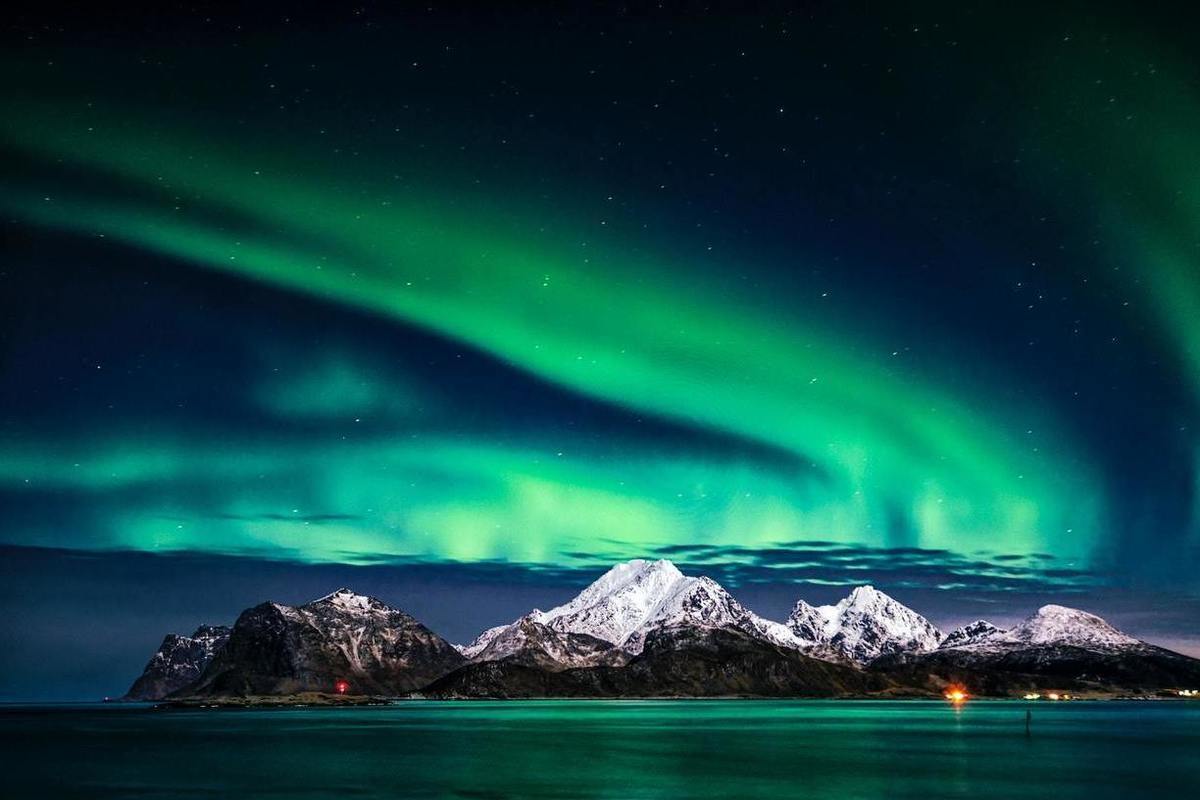 Magnetic storm causes bright northern lights at night