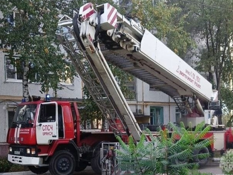 Два человека пострадали при пожаре в многоэтажке Брянска