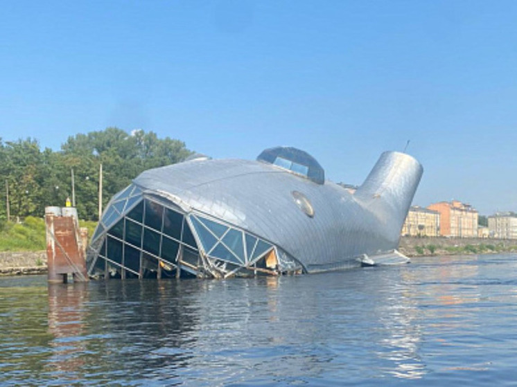В Петербурге стартовал демонтаж плавучего ресторана «Серебряный кит»