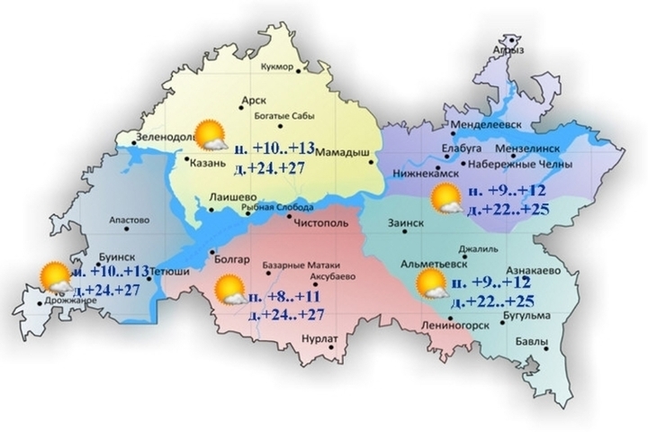 В Татарстане потеплеет до 27 градусов
