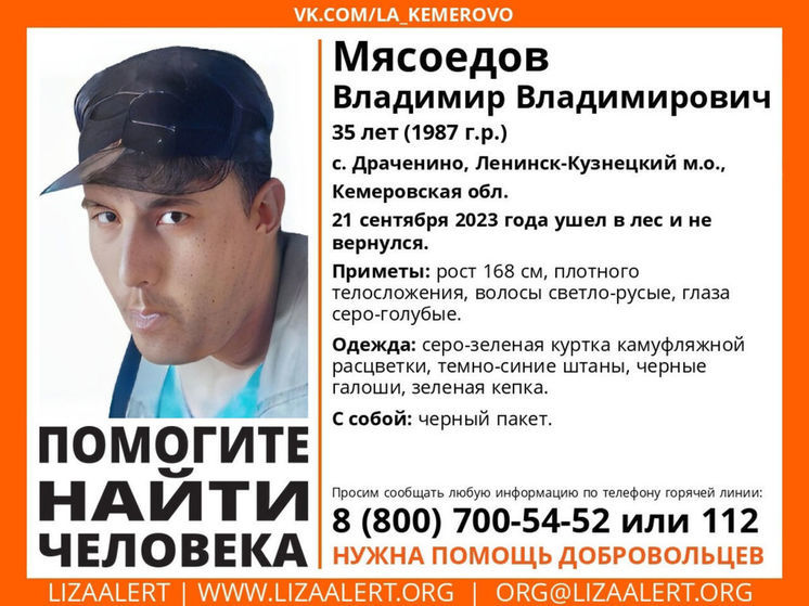 Житель Кузбасса ушел в лес и без вести пропал