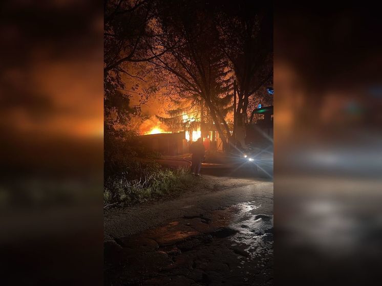 В Ряжске Рязанской области произошёл крупный пожар