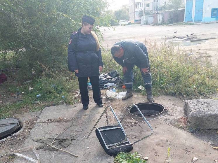 Обустроенный коллектор закрыли от бомжей в Чите после жалоб горожан