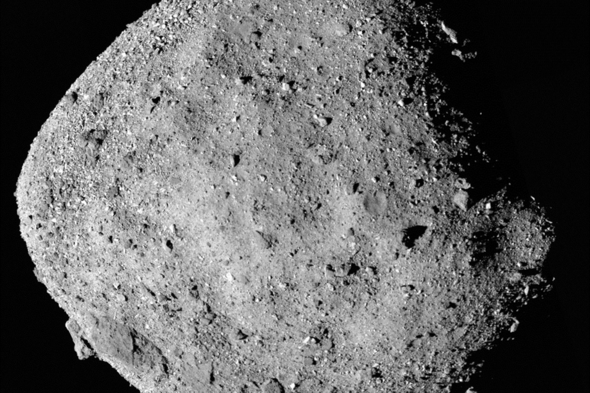 A capsule with soil samples from the asteroid Bennu returned to earth