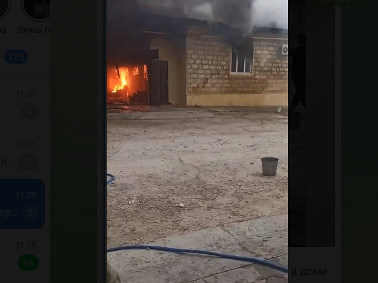 В дагестанском селе сгорел дом