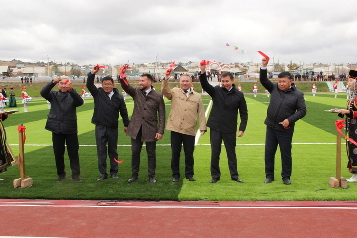 The renovated stadium was opened in Mogoytuy on the day of the formation of the ABO