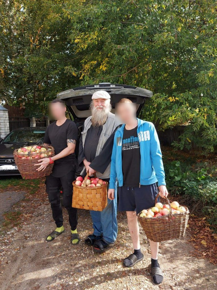 В церковном саду в Тверской области собрали урожай яблок и передали центрам для наркозависимых