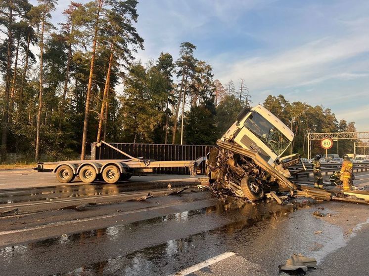 Спасатели Подмосковья не допустили возгорания фуры на трассе
