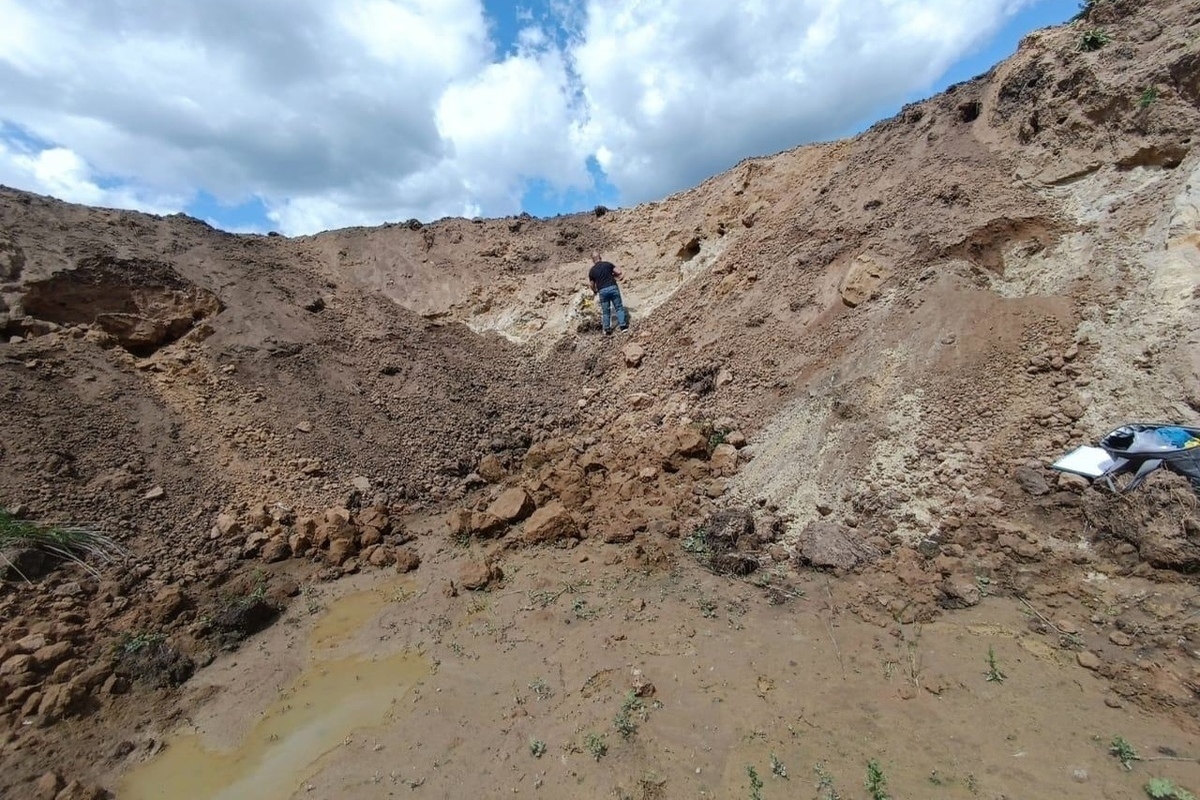 В Фатежском районе Курской области выявили незаконную добычу песка