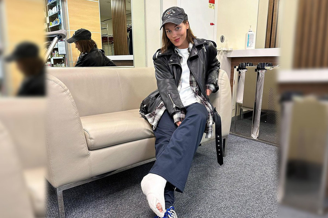 Kristina Asmus suffered a severe leg fracture while filming: hospital photos