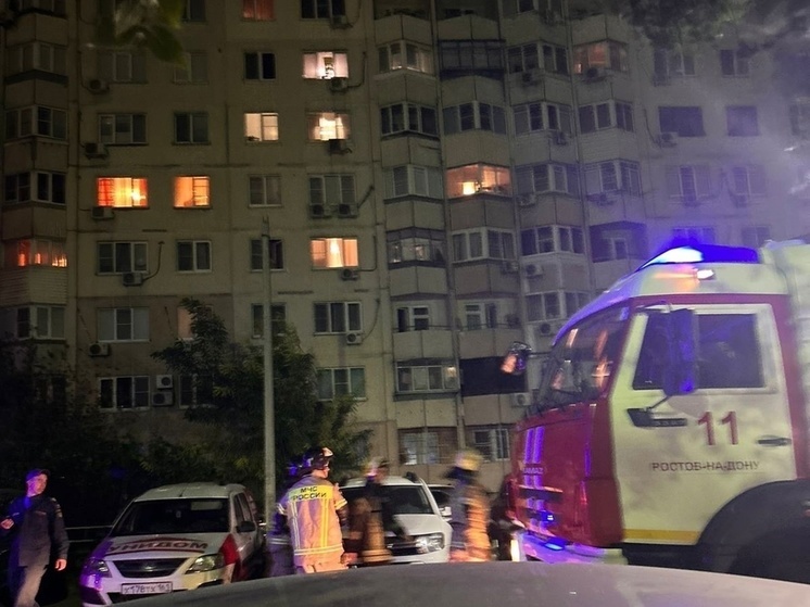 На Военведе в Ростове горит квартира в девятиэтажном доме