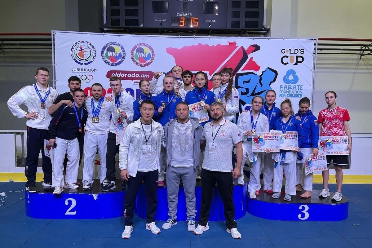 Karatekas from Sakhalin won three medals at competitions in Armenia