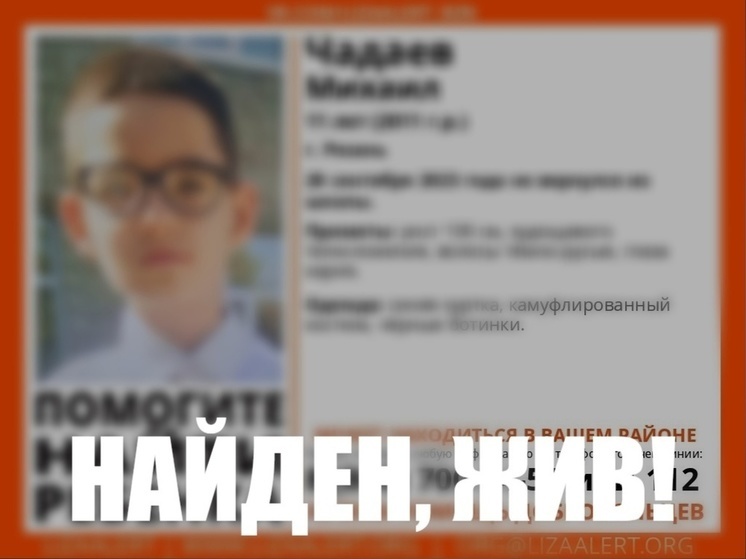 Пропавшего в Рязани 11-летнего мальчика нашли живым