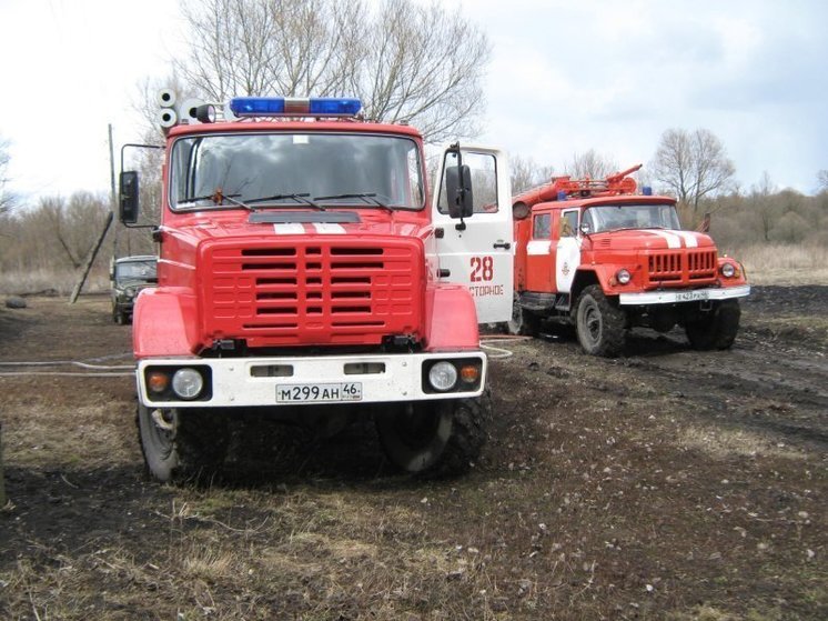 В Курской области при пожаре в гараже сгорел автомобиль ВАЗ