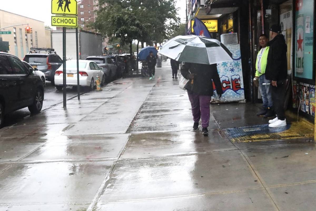 Flood in New York caused by record rains