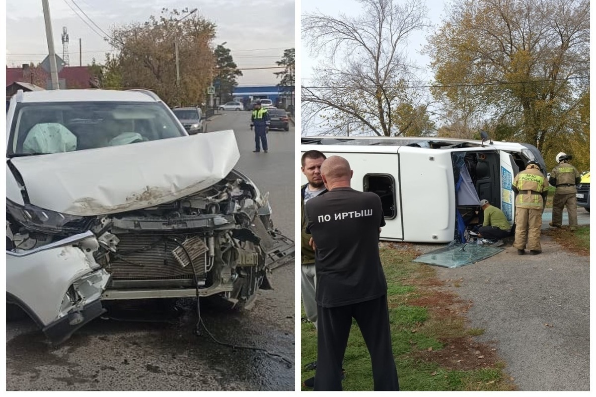 В Омске ГИБДД назвала число пострадавших в ДТП с маршруткой на 1-й  Чередовой - МК Омск