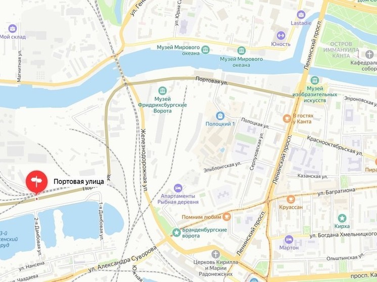 Одностороннее движение ввели на участке Портовой улицы
