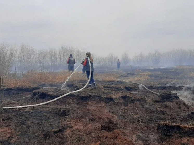 В свердловском поселке загорелись торфяники
