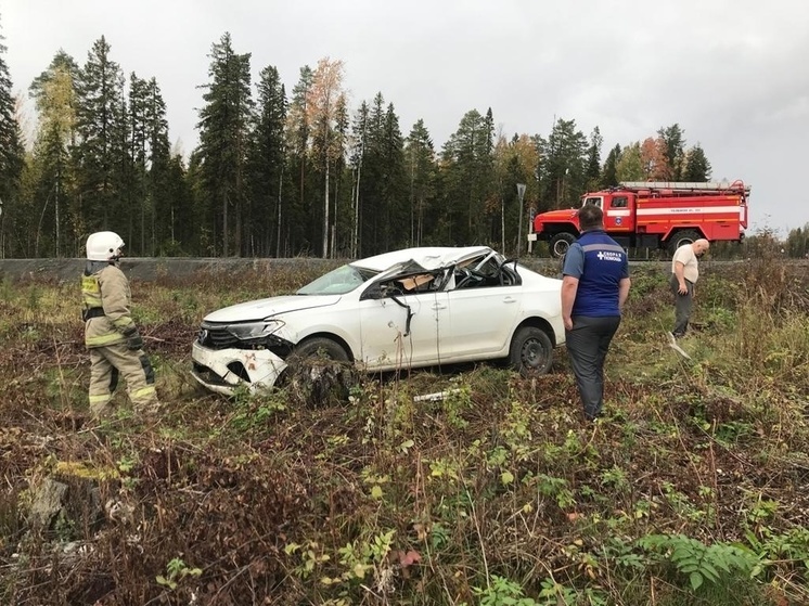 Пострадавшего достали из перевертыша под Петрозаводском