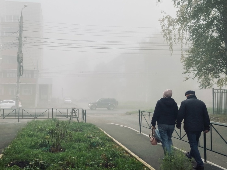Густой туман накрыл Новосибирск утром 4 октября