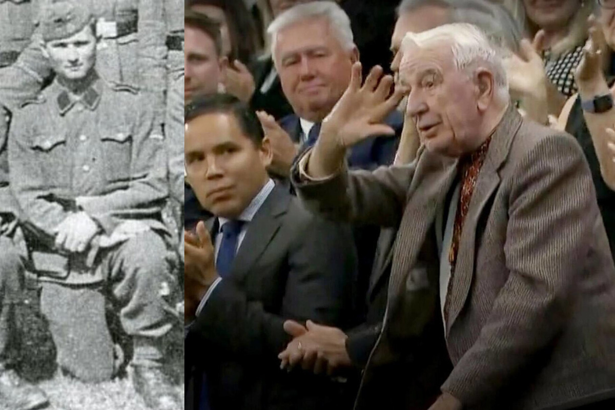 Источник фото: архивный снимок Ярослава Гуньки (википедия) и стоп-кадр из видеозаписи его выступления в парламенте Канады. 