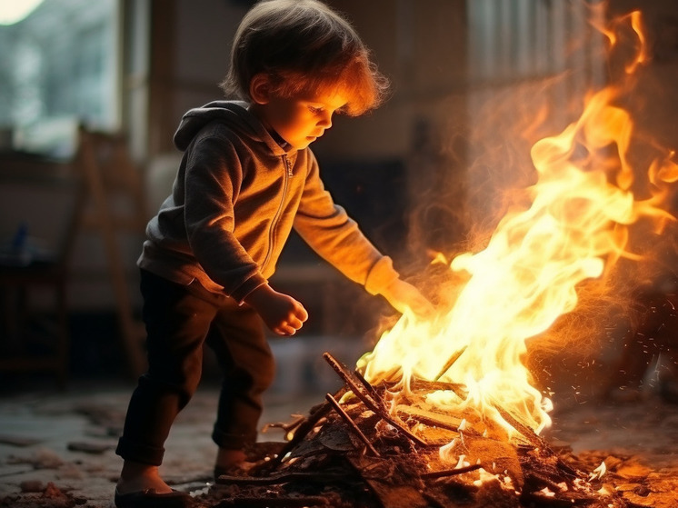 18 пожаров в Кузбассе произошло из-за детей