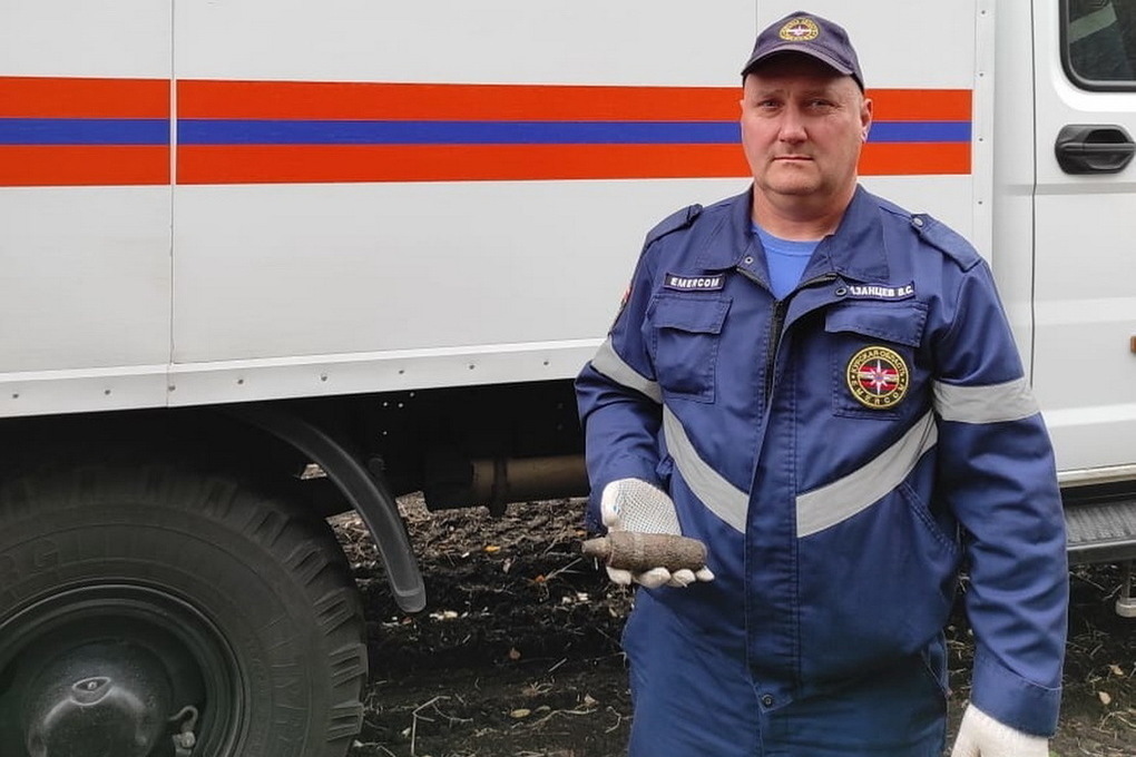 В Горшеченском районе Курской области обнаружили артиллерийский снаряд