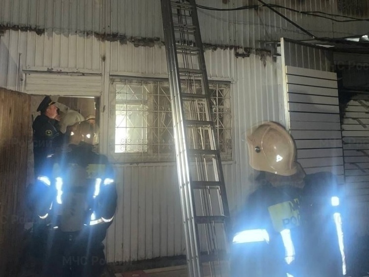За полчаса пожарные потушили горящий склад в Володарском районе Брянска