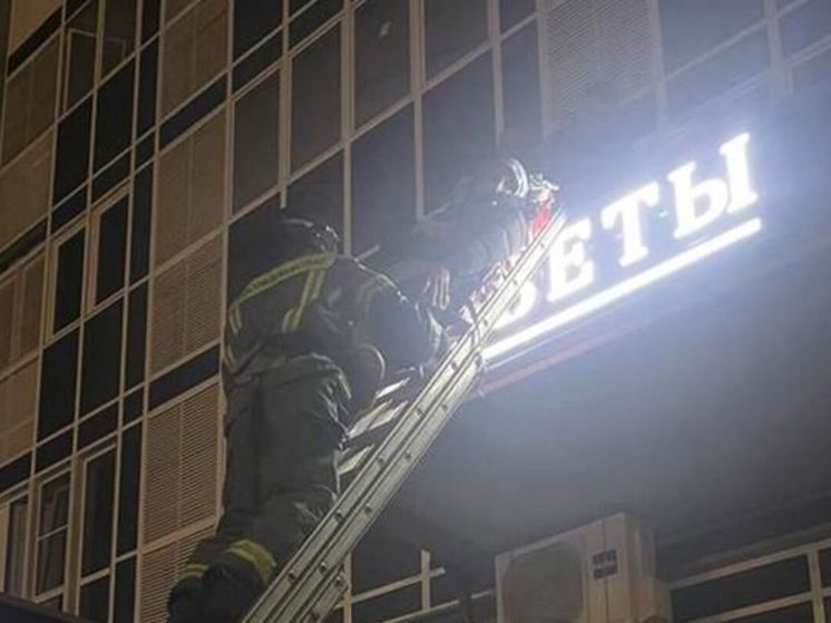 Спасатели Подмосковья эвакуировали мужчину с козырька магазина