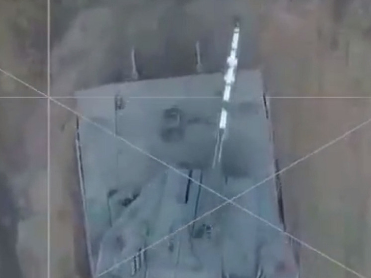 Появилось видео удара по израильскому танку "Меркава" с дрона