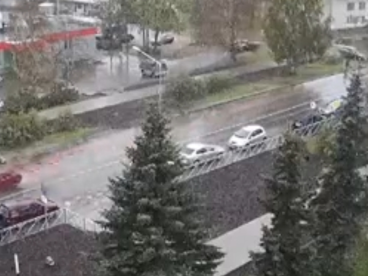 Октябрьский снегопад начался в Суоярви