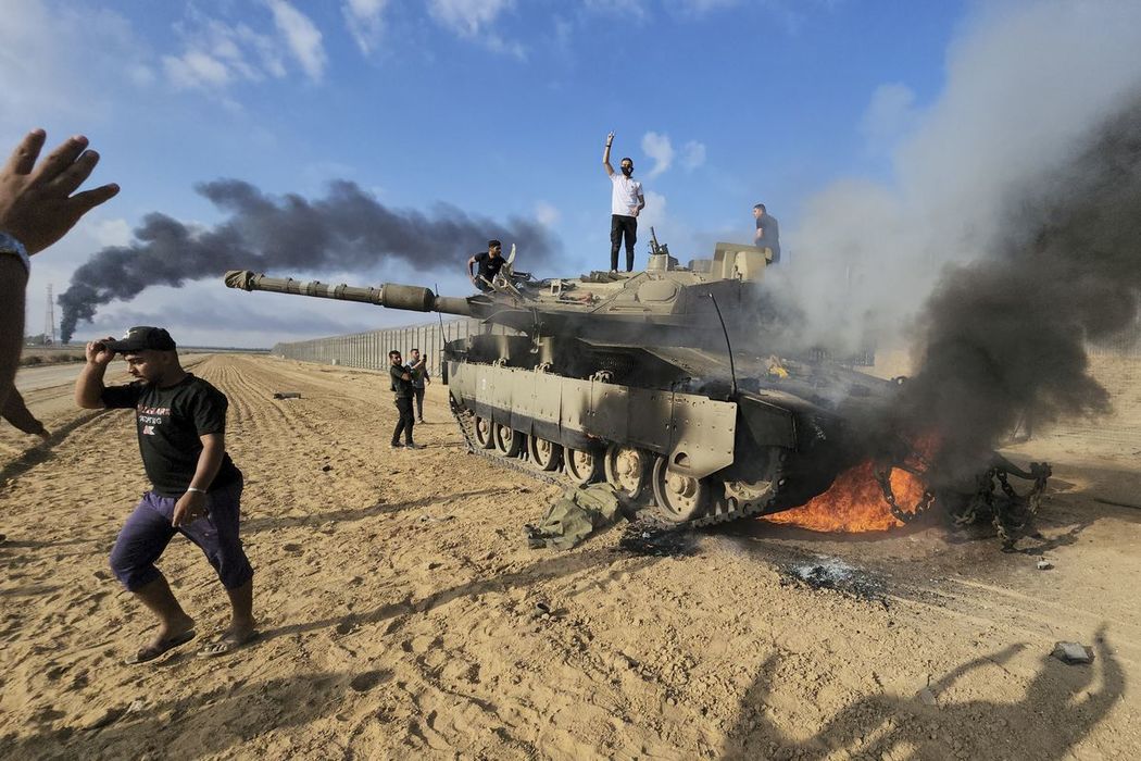Captured Israelis, Hamas militants on tanks, flying rockets: dramatic images of the Israeli conflict