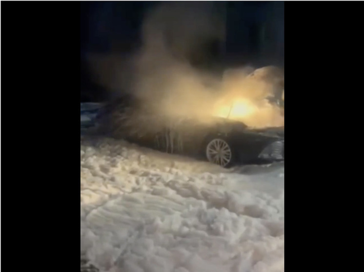 В  одном из дворов Кызыла неизвестный поджог чужую  автомашину