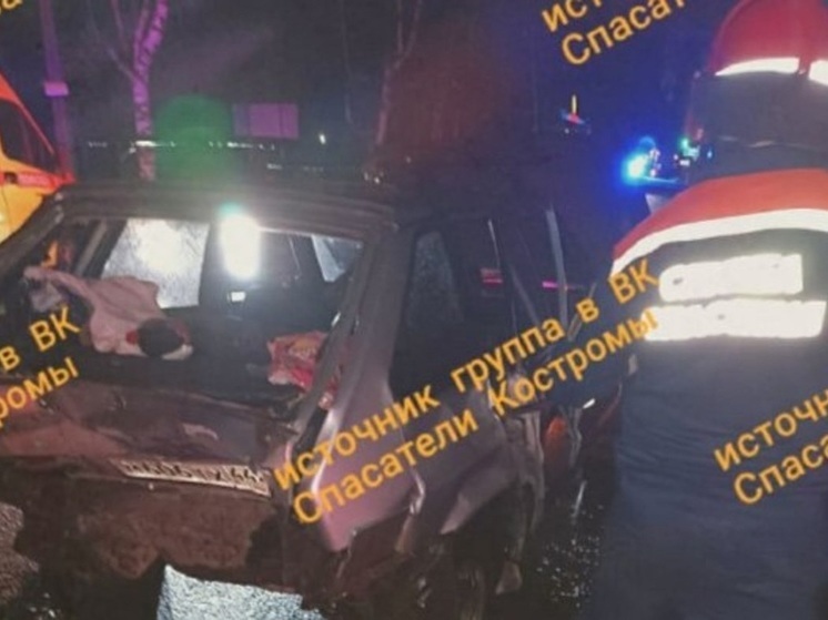 Костромские спасатели освободили женщину из искореженной в ДТП машины