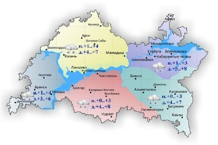 Синоптики прогнозируют в Татарстане нулевую температуру ночью 10 октября