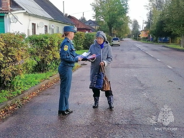 Смоленское МЧС провело профилактические беседы с жителями Ельни