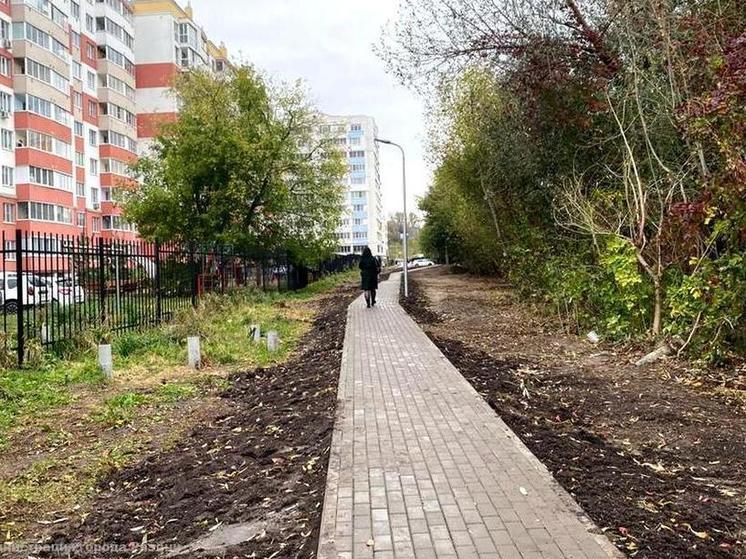 В Рязани обустроили дорожку к школе №76 вдоль ручья Быстрец