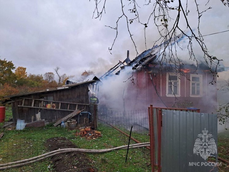 При пожаре в частном доме в Чудове пострадал один человек