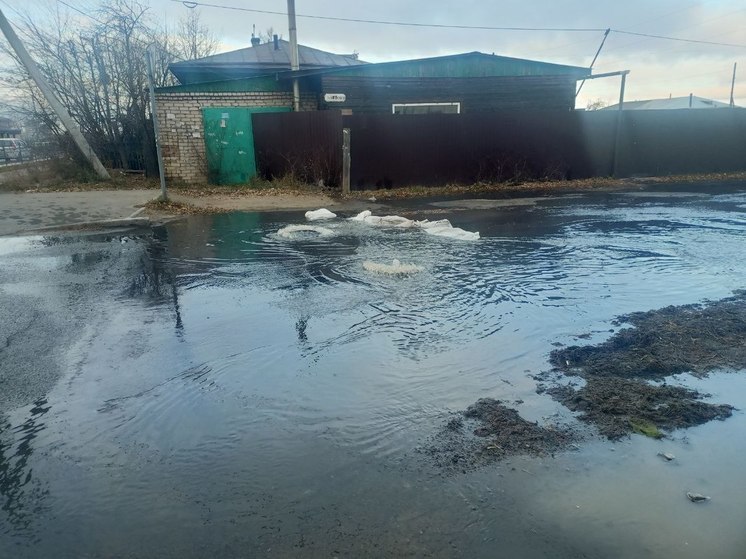 Канализация затопила улицу в Чите – фекалии бьют фонтаном