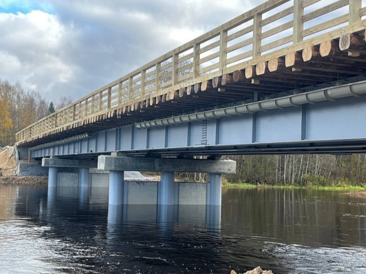 Строительство моста в Каргопольском районе предполагается завершить до конца ноября текущего года