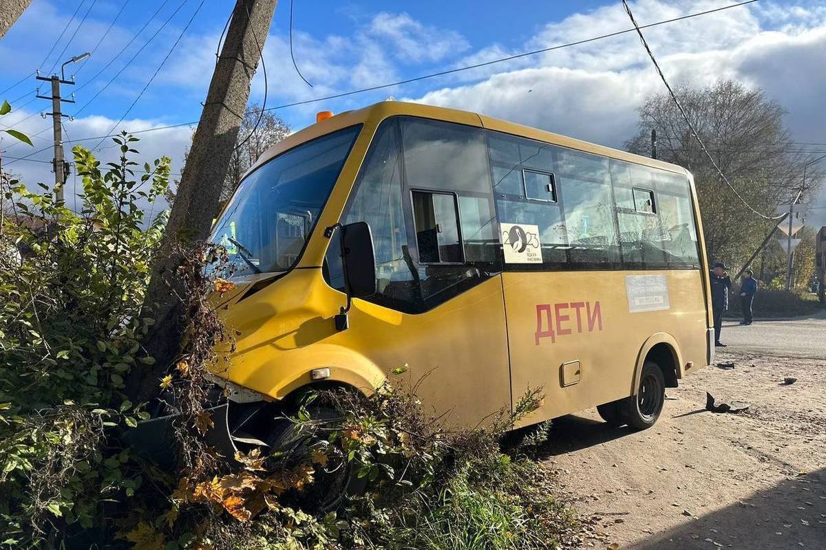 В Пестове школьный автобус с 11 детьми попал в ДТП - МК Великий Новгород