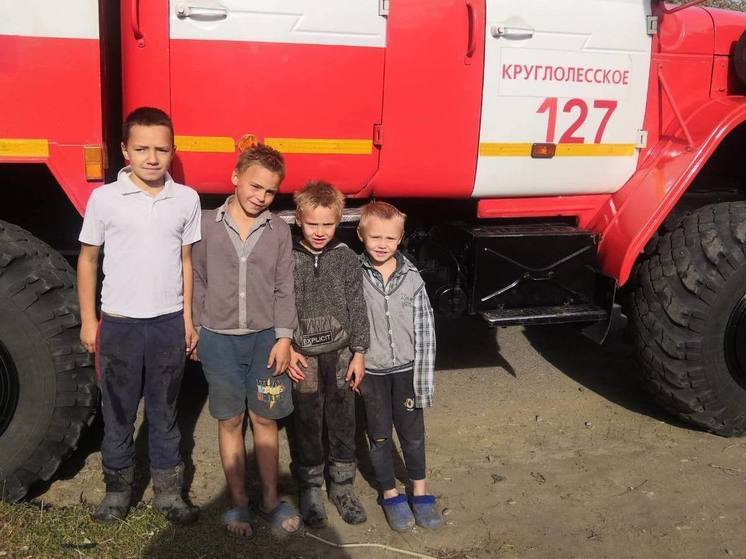 Четверо детей сдерживали огонь до прибытия спасателей в селе на Ставрополье
