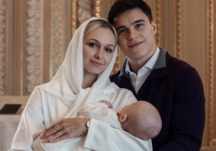 Никита Нагорный и Дарья крестили своего сына: фотогалерея