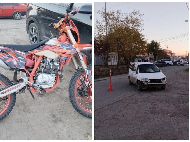 В Омске «Тойота» врезалась в двух подростков на мотоцикле