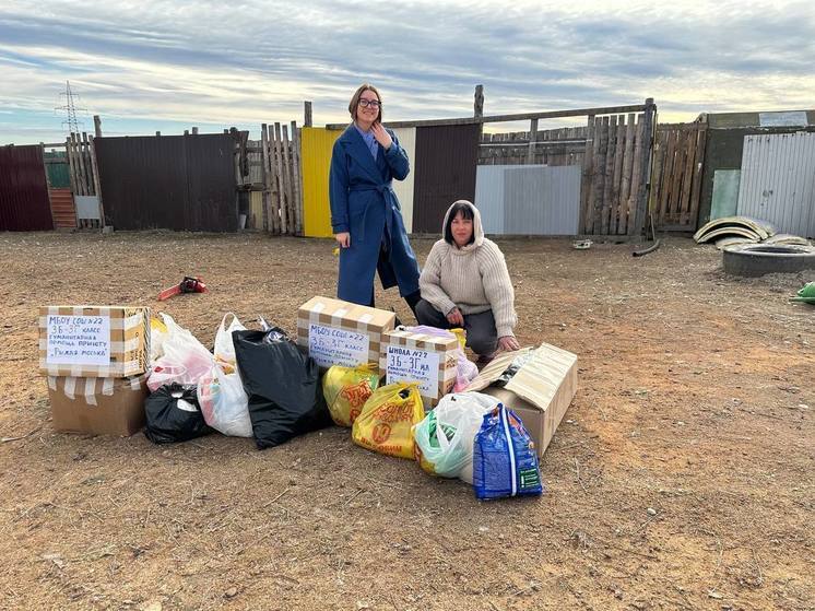 Читинские школьники подарили приюту для бездомных собак коробки с кормом